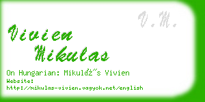 vivien mikulas business card